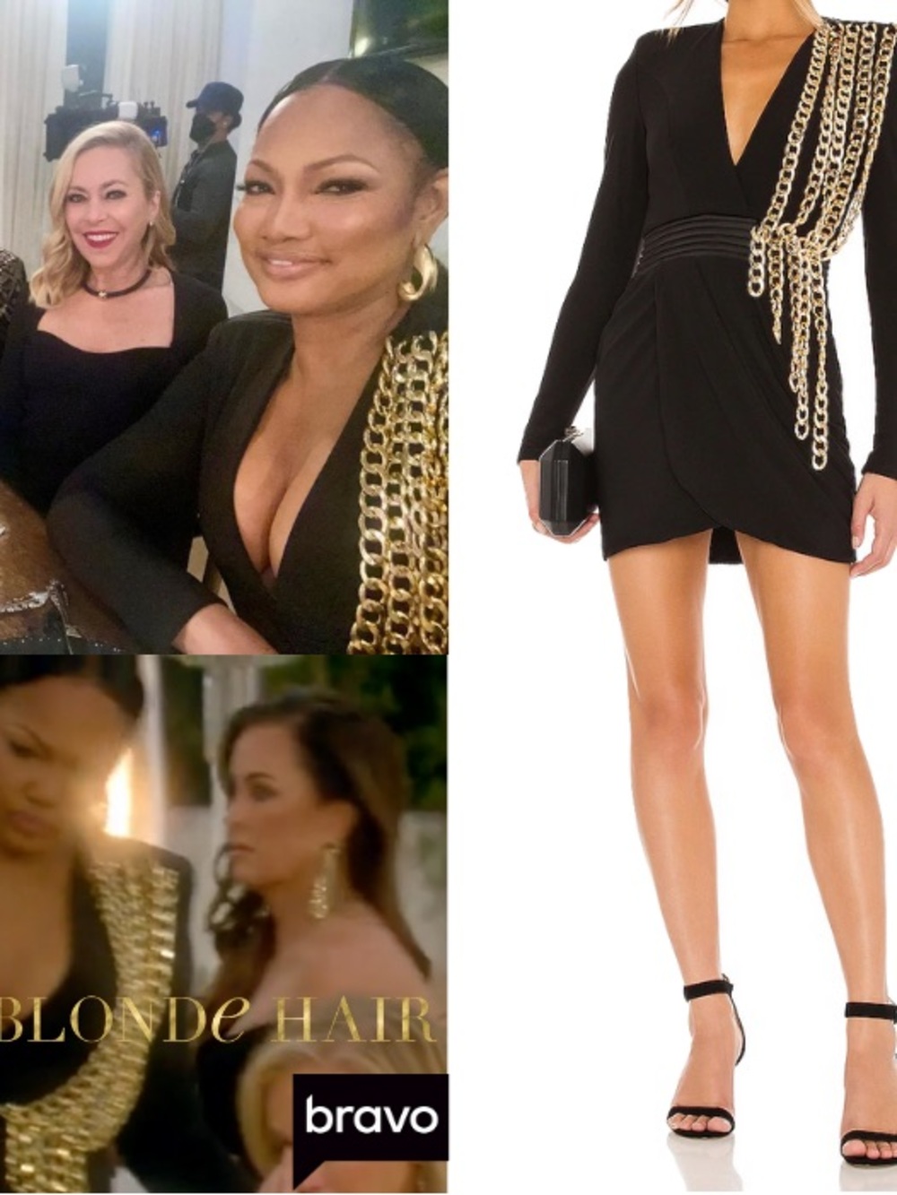 ZHIVAGO Phoenix Bodycon Gold Chain Mini Dress Size 6